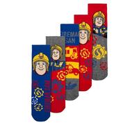 United Labels Feuerwehrmann Sam Socken für Jungen - Kinder Sneaker Kindersocken Söckchen (5er Pack) (DE/NL/SE/PL, Numerisch, 31, 34, Regular, Mehrfarbig)
