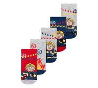United Labels Feuerwehrmann Sam Socken für Jungen - Kinder Sneaker Kindersocken Söckchen (5er Pack) (DE/NL/SE/PL, Numerisch, 27, 30, Regular, Mehrfarbig)