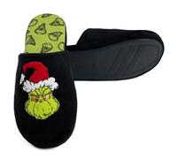 United Labels Grinch Hausschuhe für Damen und Herren, Schwarz, 42/43, Unisex Pantoffeln Winter, Puschen Weihnachten
