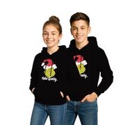 United Labels Grinch Hoodie für Jungen und Mädchen, Schwarz, 146 152, Kapuzenpullover für Kinder, Pullover mit Kapuze, Sweatshirt