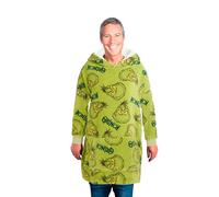 United Labels Grinch Oversize Hoodie Decke mit Ärmeln und Kapuze für Herren, Grün, Kuschelpullover Einheitsgröße, Flauschiger Deckenpullover