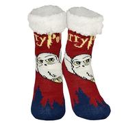 United Labels Harry Potter Kuschelsocken für Damen, Rot Blau, flauschige Stoppersocken Hedwig, Wintersocken, warme Socken, Hüttensocken
