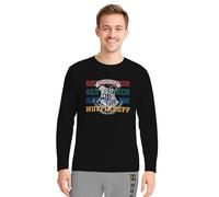 United Labels Harry Potter Schlafanzug für Herren lang, Grau Schwarz, Hogwarts, Pyjama Set aus Langarmshirt und Hose, Männer Schlafanzug