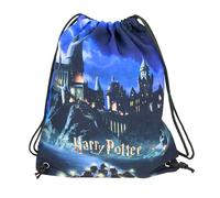 United Labels Harry Potter Turnbeutel 40x35 cm, Blau Schwarz, Sportbeutel mit Kordelzug, Hogwarts Beutel für Reisen und Sport