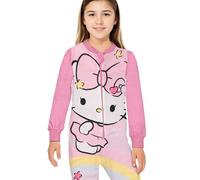 United Labels Hello Kitty Jumpsuit für Mädchen - Overall Kinder Pyjama Schlafanzug Langarm Rosa (DE/NL/SE/PL, Numerisch, 122, 128, Regular, Rosa)