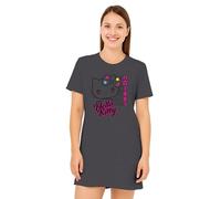 United Labels Hello Kitty Nachthemd für Damen - Schlafshirt Pyjama Kurzarm Oberteil Grau (Grau, XL)