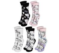 United Labels Hello Kitty Socken für Damen - Allover Frauen Sneaker Strümpfe 38-43 (5er Pack)