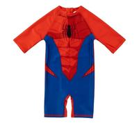 United Labels Marvel Spiderman Badeanzug UV Schutz 50+ für Jungen, Rot Blau, 122-128, Schwimmanzug Einteiler, Bademode Kinder