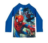 United Labels Marvel Spiderman Schwimmshirt UV Schutz 50 für Jungen, Blau, 134/140, Badeshirt Langarm, Bademode Kinder, Badebekleidung