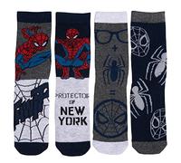 United Labels Marvel Spiderman Socken für Jungen Sneaker Kindersocken Söckchen Gau (4er Pack) (as3, numeric, numeric_31, numeric_34, regular)