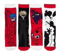 United Labels Miraculous Socken für Mädchen Sneaker Kindersocken Söckchen Mehrfarbig Bunt (4er Pack) (as3, numeric, numeric_27, numeric_30, regular)