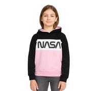 United Labels NASA Pullover mit Kapuze für Mädchen, Schwarz Rosa, 134-140, Hoodie, Sweatshirt, Kapuzenpullover für Kinder