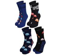 United Labels Pac-Man Socken für Herren - Männer Crew Sneaker Strümpfe 40-45 (4er Pack)