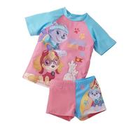Paw Patrol Schwimmset UV-Schutz 50+ für Mädchen - Kinder Badeanzug Shirt und Hose Zweiteiler Rosa (DE/NL/SE/PL, Numerisch, 110, 116, Regular, Rosa/Blau)