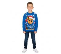 United Labels Paw Patrol Chase Weihnachtspullover, Blau, 122-128, Winter Strickpullover für Jungen, Ugly Christmas Sweater