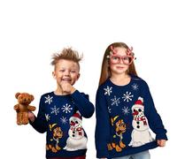 United Labels Paw Patrol Pullover Chase, Blau, 110 116, Weihnachtspullover für Kinder, Winter Strickpullover für Jungen und Mädchen