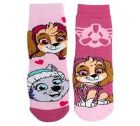 United Labels Paw Patrol Socken für Mädchen - Skye & Everest Kinder Sneaker Kindersocken Söckchen Rosa/Pink (2er Pack) (DE/NL/SE/PL, Numerisch, 31, 34, Regular, Rosa/Pink)