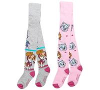 United Labels Paw Patrol Strumpfhose für Mädchen - Kinder Strickstrumpfhose Kinderstrumpfhose Grau Rosa (2er Pack) (DE/NL/SE/PL, Numerisch, 122, 128, Regular, Grau/Rosa)