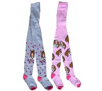 United Labels Paw Patrol Strumpfhose für Mädchen - Skye Kinder Strickstrumpfhose Kinderstrumpfhose Rosa/Grau (2er Pack)