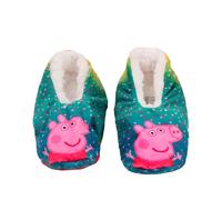 United Labels Peppa Wutz Ballerinas für Mädchen ABS Winter Hausschuhe gefüttert Kinder Slipper Pantoffeln Grün (23-26, numeric_23)