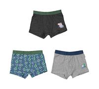 United Labels Peppa Wutz Boxershorts für Jungen Kinder Unterhose Unterwäsche Grau/Blau (3er Pack) (98-104)