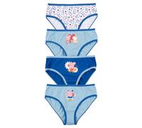 Peppa Wutz Panty für Mädchen - Kinder Unterhose Slip Unterwäsche Blau (4er Pack) (DE/NL/SE/PL, Numerisch, 98, 104, Regular, Blau)