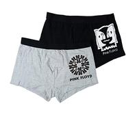 United Labels Pink Floyd Boxershorts Unterhose Herren Unterwäsche Schwarz Grau (2er Pack) (XL)