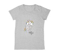 United Labels Pummel & Friends Schlafshirt für Damen Pummeleinhorn - Good Night Nachthemd Pyjama kurzärmlig Oberteil Grau (L)