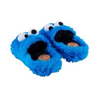 Sesamstraße Hausschuhe - Krümelmonster 3D Plüsch Slipper Pantoffeln Cookie Monster Blau (Blau, EU Schuhgrößensystem, Erwachsene, Herren, Numerisch (von/bis), M, 44, 46)