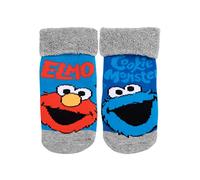 United Labels Sesamstraße Babysocken - Krümelmonster & Elmo - Unisex ABS Rutschfeste Baby Socken Blau/Grau (2er Pack) (15-18)