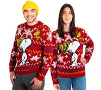 United Labels Snoopy Weihnachtspullover Unisex, Rot, S, Winter Strickpullover, Pullover für Herren und Damen