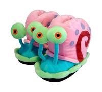 United Labels SpongeBob Schwammkopf 3D Hausschuhe Plüsch Gary, Bunt, 35/37, Pantoffeln mit Anti Rutsch Noppen, Slipper