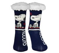 United Labels The Peanuts Snoopy Hüttensocken - Haussocken für Damen Kuschelsocken Flauschige Wintersocken warme Frauen Socken Blau (DE/NL/SE/PL, Numerisch, 35, 38, Regular, Regular)
