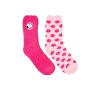 United Labels The Peanuts Snoopy Kuschelsocken für Damen - Flauschige Wintersocken warme Socken Rosa/Pink (2er Pack) (DE/NL/SE/PL, Numerisch, 39, 42, Regular, Regular, Rosa/Pink)