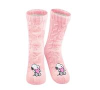 United Labels The Peanuts Snoopy Kuschelsocken für Damen, Rosa, 39-42, flauschige Stoppersocken, warme Socken, Hüttensocken