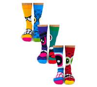 UNITED ODD SOCKS - 6 Pack Männer Stress Heads Neuheit Funky Odd Socken in Geschenkbox - The Stress Heads EU 39 - 45