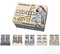United Oddsocks - 5 Paar Baby Socken 0-12 für Monate Tiere Zebra Oddsocks