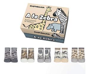 United Oddsocks - 5 Paar Baby Socken 0-12 für Monate Tiere Zebra Oddsocks