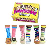 United ODD Socks Damen Socken, 6 Socken Pack - Strumpf, Tiermotive, 37-42 Pawsome
