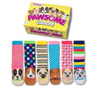 United ODD Socks Damen Socken, 6 Socken Pack - Strumpf, Tiermotive, 37-42 Pawsome