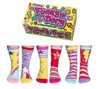 UnitedOddSocks Kinder Socken, 6 individuelle Socken - Geschenkbox, Motivsocken, mehrfarbig, 30.5-38.5 Funky Dory