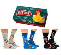 United Oddsocks Hahn - Nice Cock Socken mit Geschenkverpackung in 39-46 (3 Paare) - Strumpf
