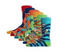 United Oddsocks Herren Socken, 6 Socken Pack - Strumpf, Mottomotive Tasty Toes 39-46