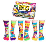 United Oddsocks Hippy Go Lucky Box of 6 Odd socks for Ladies - UK 4-8 EUR 37-42