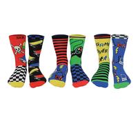 United Oddsocks Kinder Socken, 6 individuelle Socken - Geschenkbox, Motivsocken Game Over 30,5-39