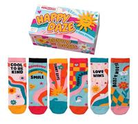 United Oddsocks Kinder Socken, 6 individuelle Socken - Geschenkbox, Motivsocken Happy Daze 27-30