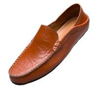 Unitysow Mokassins Slipper Herren Leder Slip On Fahren Schuhe Leicht Weich Loafers Handgefertigt Flache Business Schuhe EU 39-EU 47