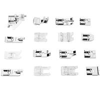 Universal Nähmaschinen Nähfußset, 16-teilig, mit Reißverschlussfuß, Rollfuß, Quiltfuß, Saumfuß, für Singer