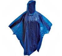 Universal Regenponcho mit Kapuze - Robuster PEVA-Kunststoff für zuverlässigen Schutz vor Regen - Ideal für Wanderungen & Alltag - Marineblau, 121cm breit