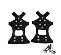 Universal Steigeisen 10 Zähne Anti-Rutsch Schuhspikes für Winter, überziehbare Stretch-Ice-Grips für Schuhe & Stiefel, ideal für Schnee, Wandern & Spazieren (M)